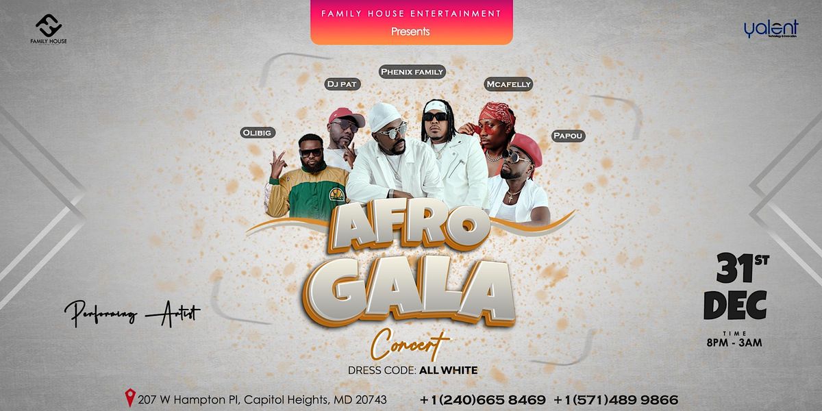 Afro Gala Concert 2022, 207 W Hampton Pl, Capitol Heights, 31 December ...