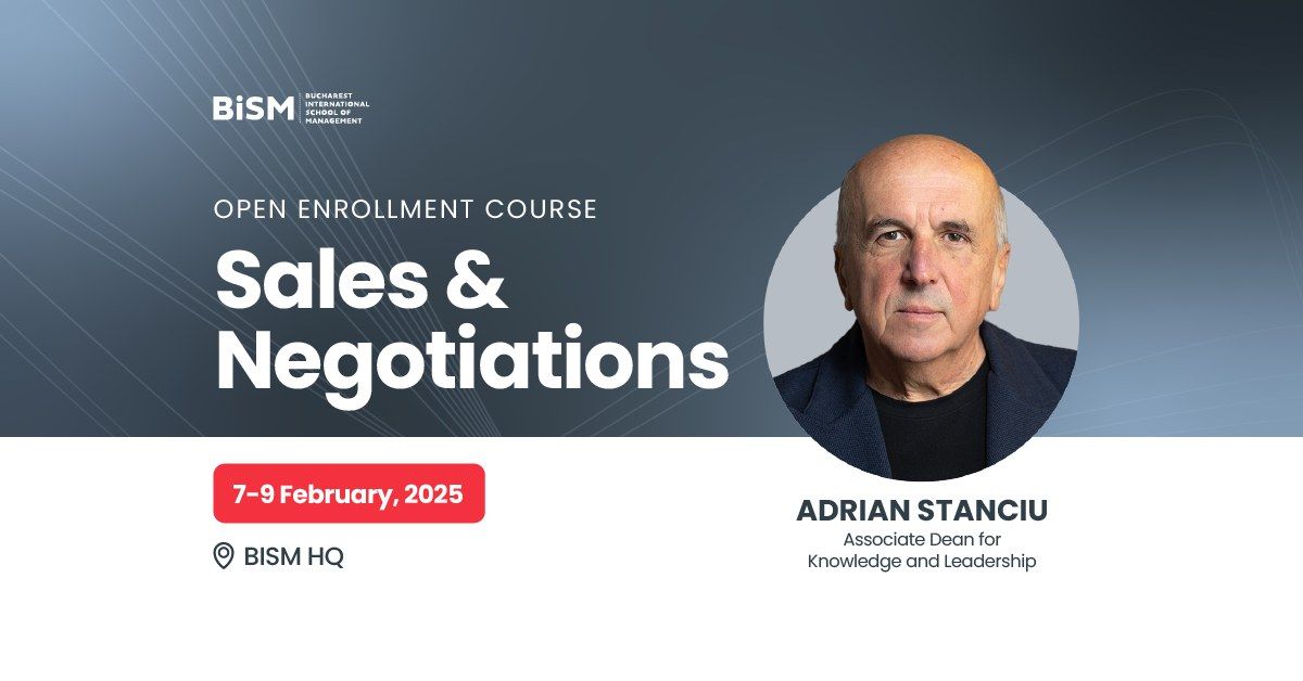 Open Course: Sales and Negotiations with Adrian Stanciu \u2013 February 2025