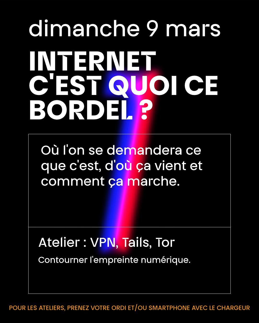 Cycle d'atelier Techno-Faschisme : Internet C'est quoi ce Bordel?