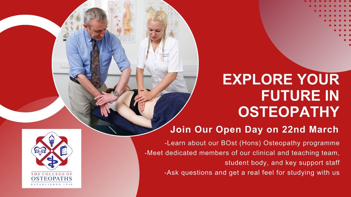 Explore Your Future in Osteopathy \u2013 Join Our Open Day! 