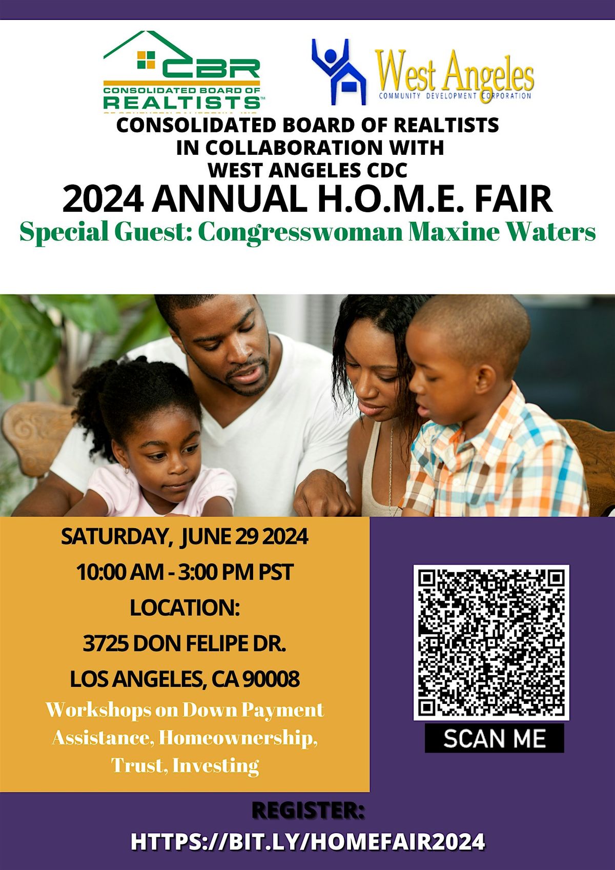 ANNUAL H.O.M.E. FAIR with Consolidated Board of Realtist & West Angeles CDC
