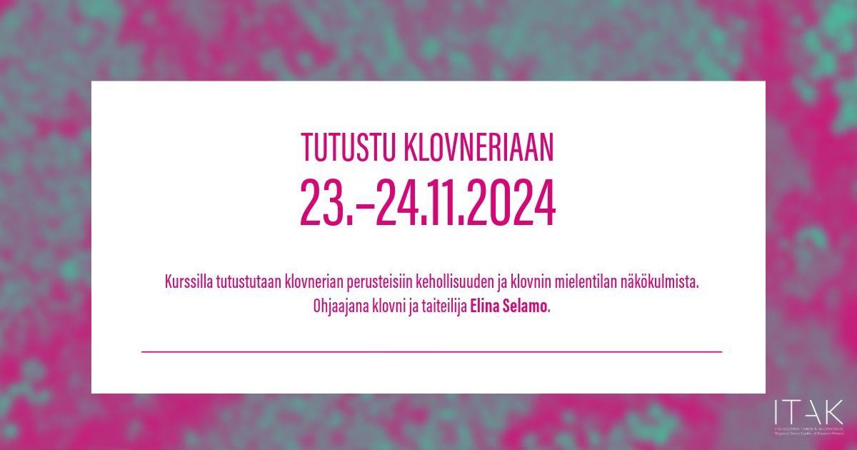 Kurssi: Tutustu klovneriaan