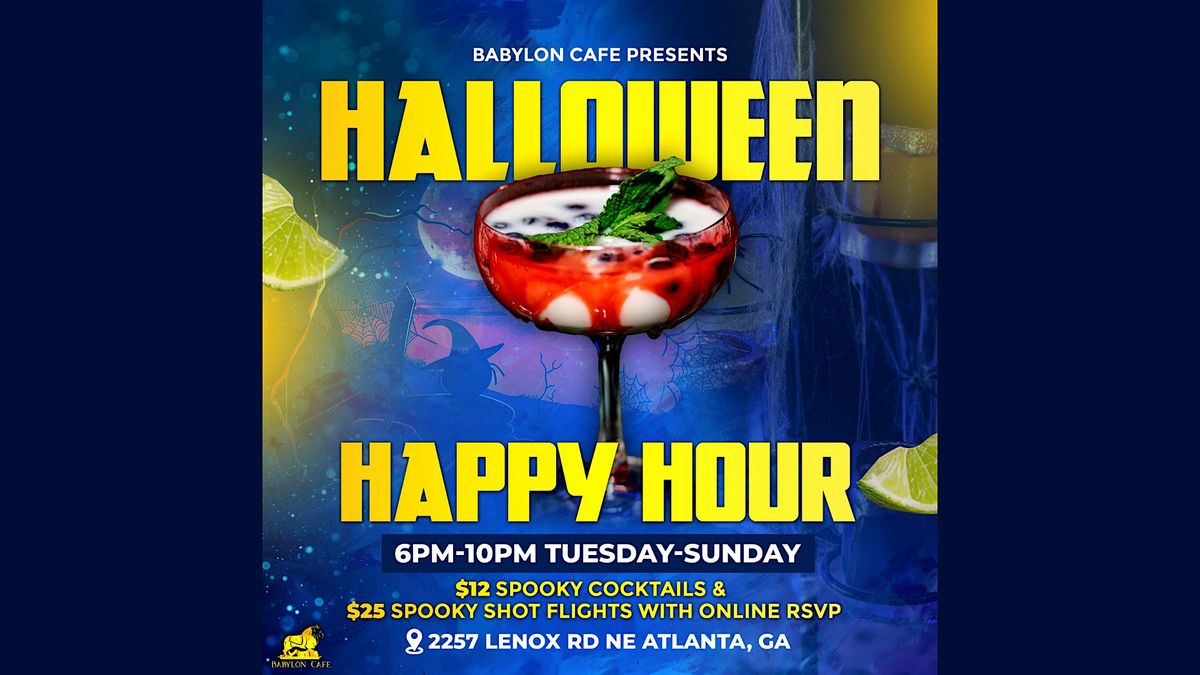 Halloween Happy Hour ($12 Spooky Cocktails & Specials)