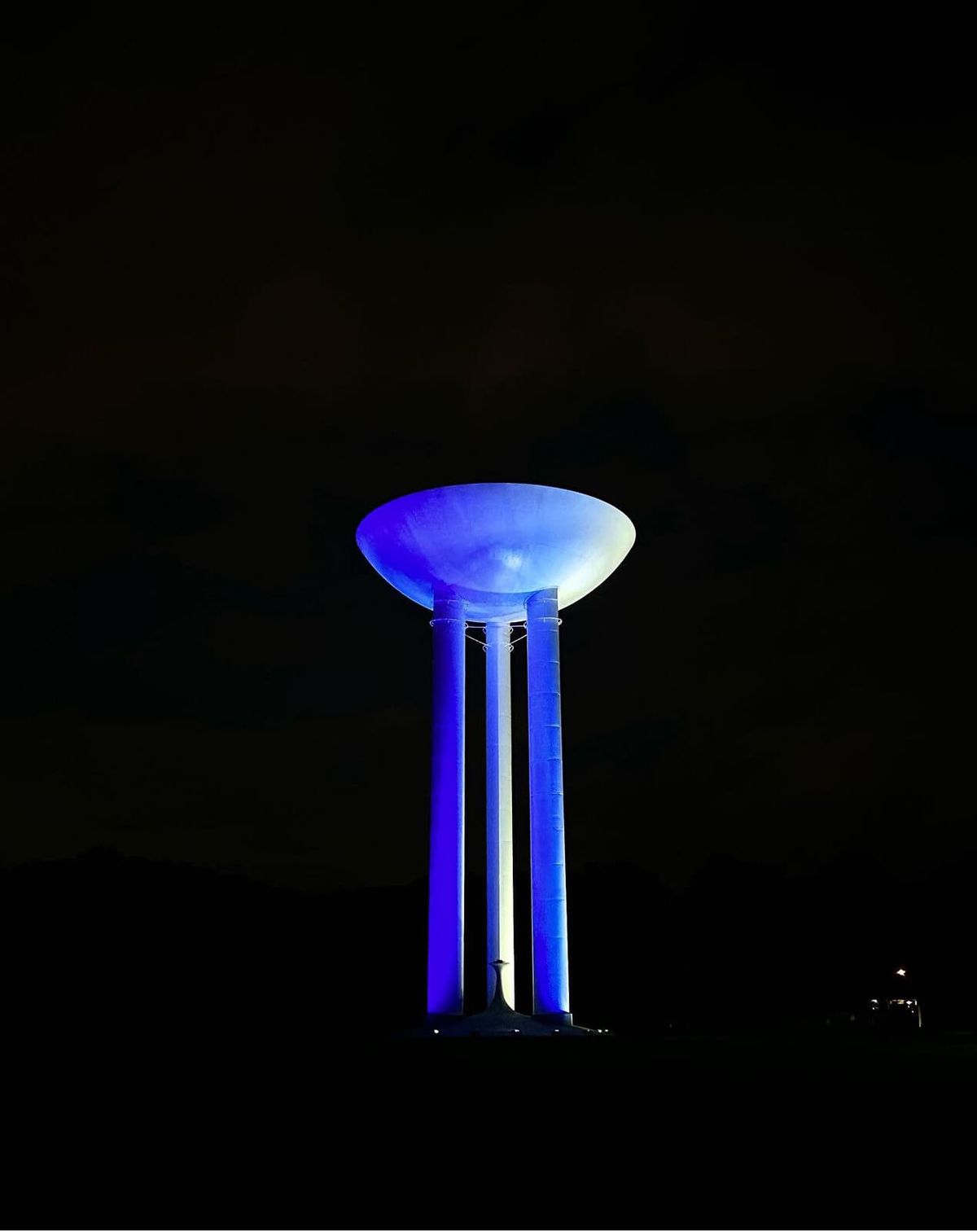 Bell Works Water Tower | blue for Airway Day