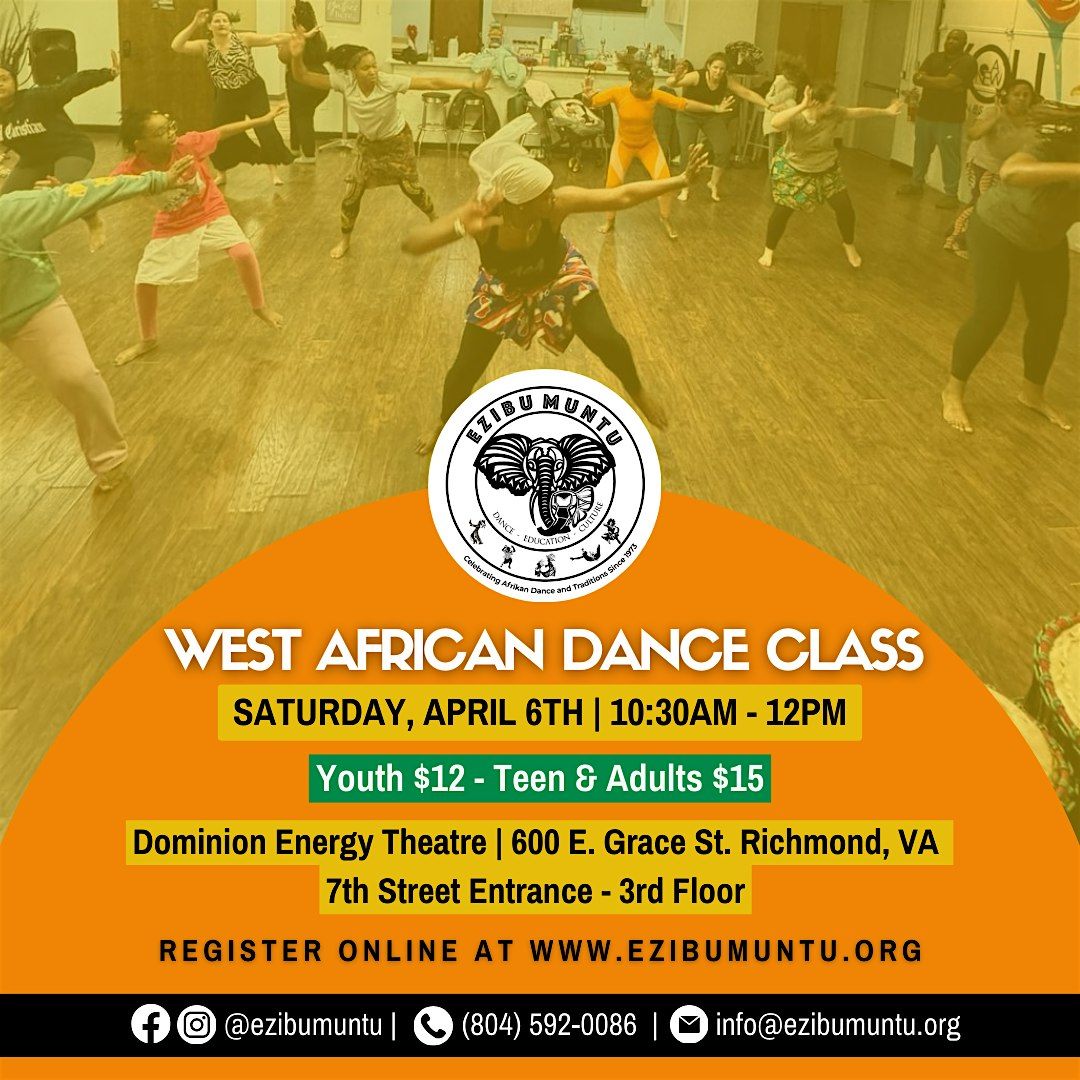 Ezibu Muntu's Saturday West African Dance Class