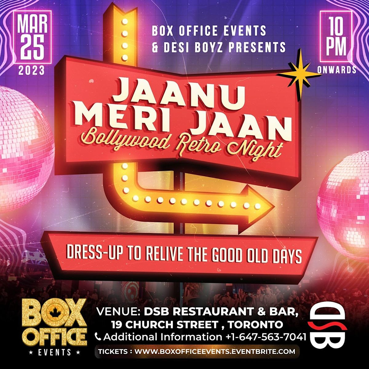 BOLLYWOOD RETRO NIGHT - JAANU MERI JAAN