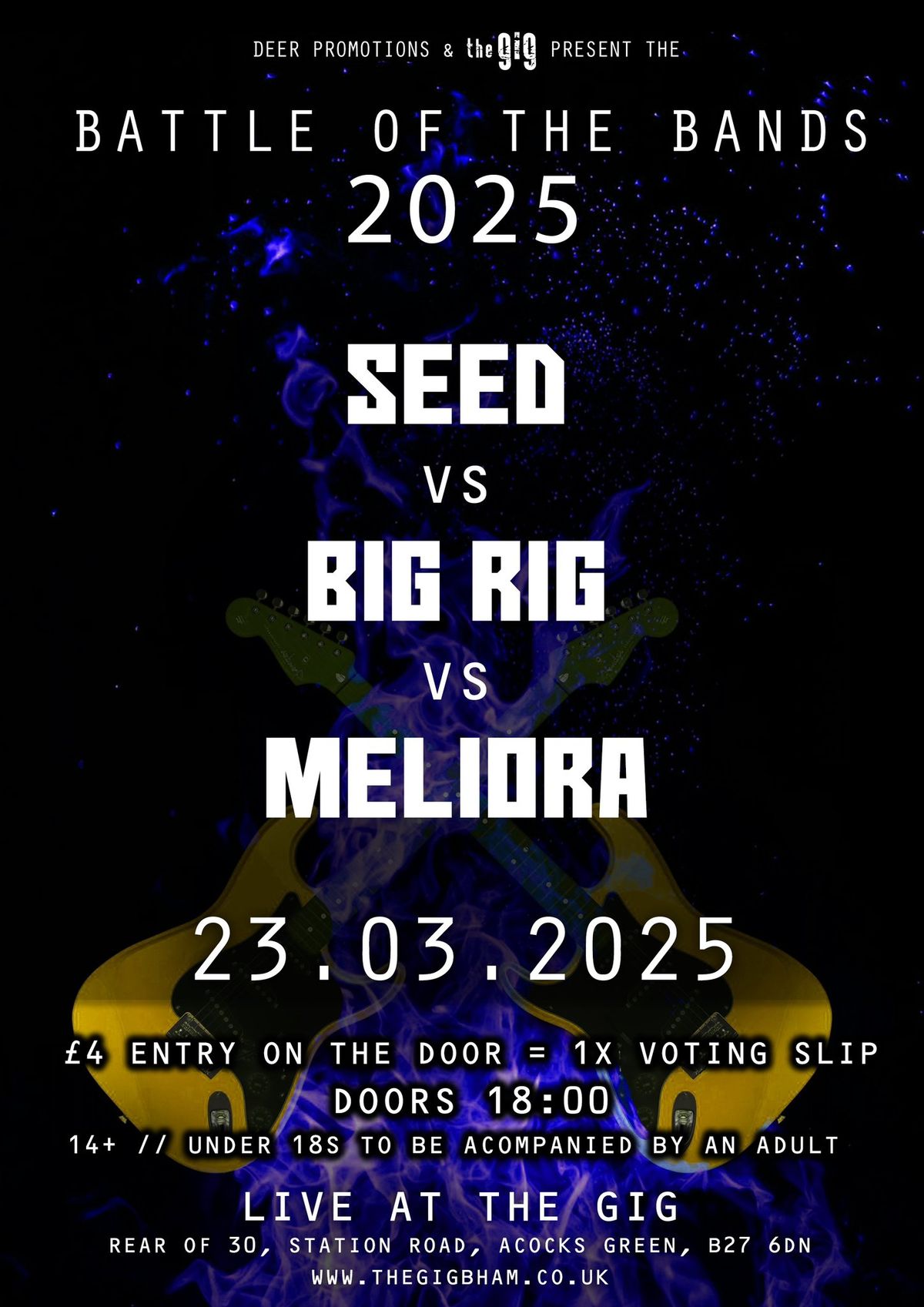 Battle of the Bands ROUND 1! SEED vs BIG RIG vs MELIORA