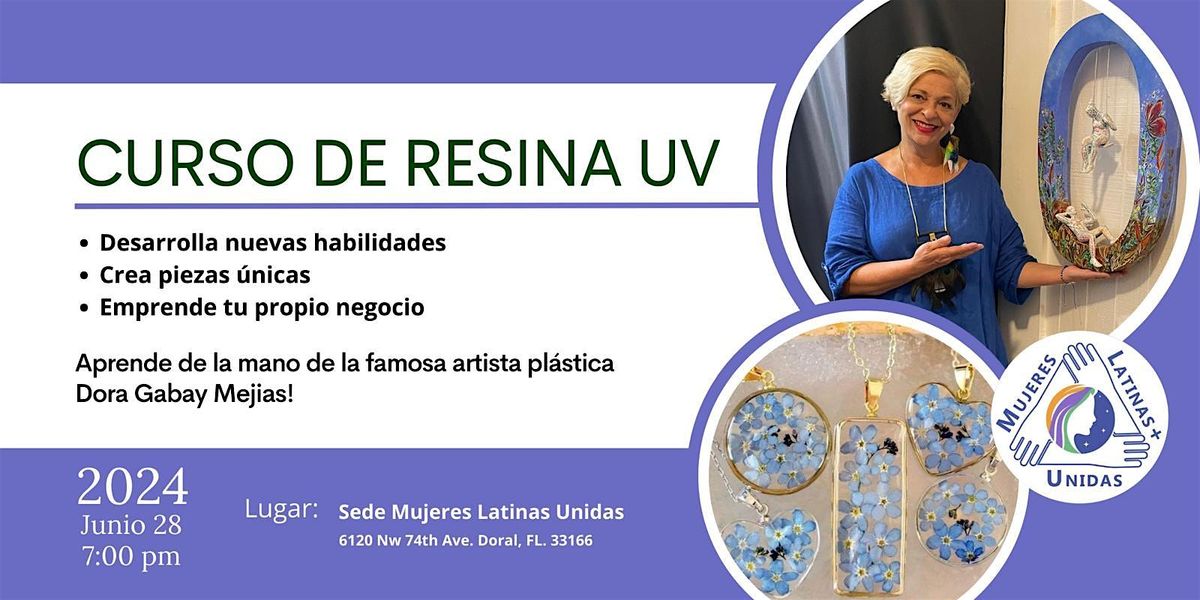 Curso de Resina UV dictado por Dora Gabay