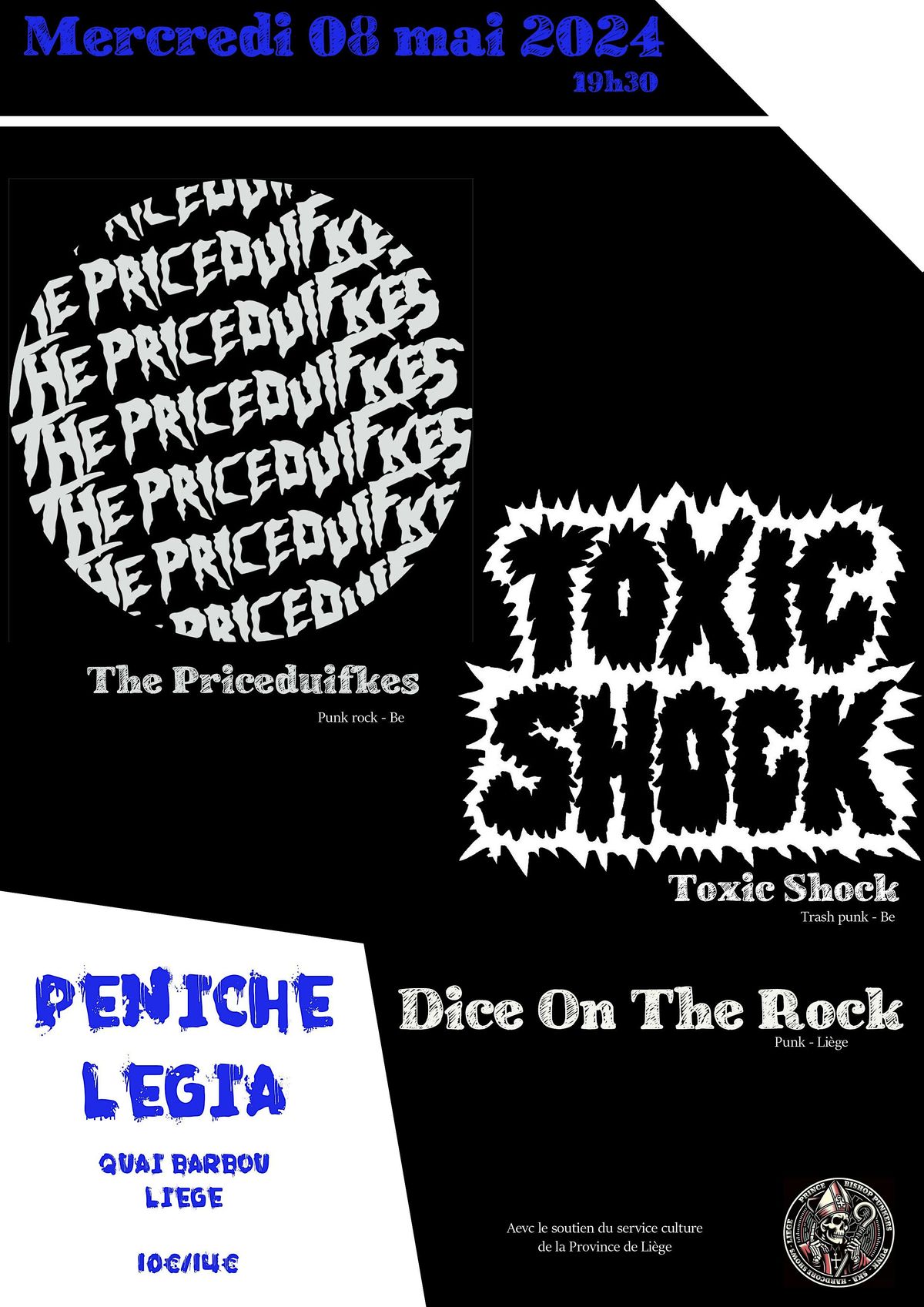 PBP Show: The Priceduifkes + Toxic Shock + Dice On The Rock