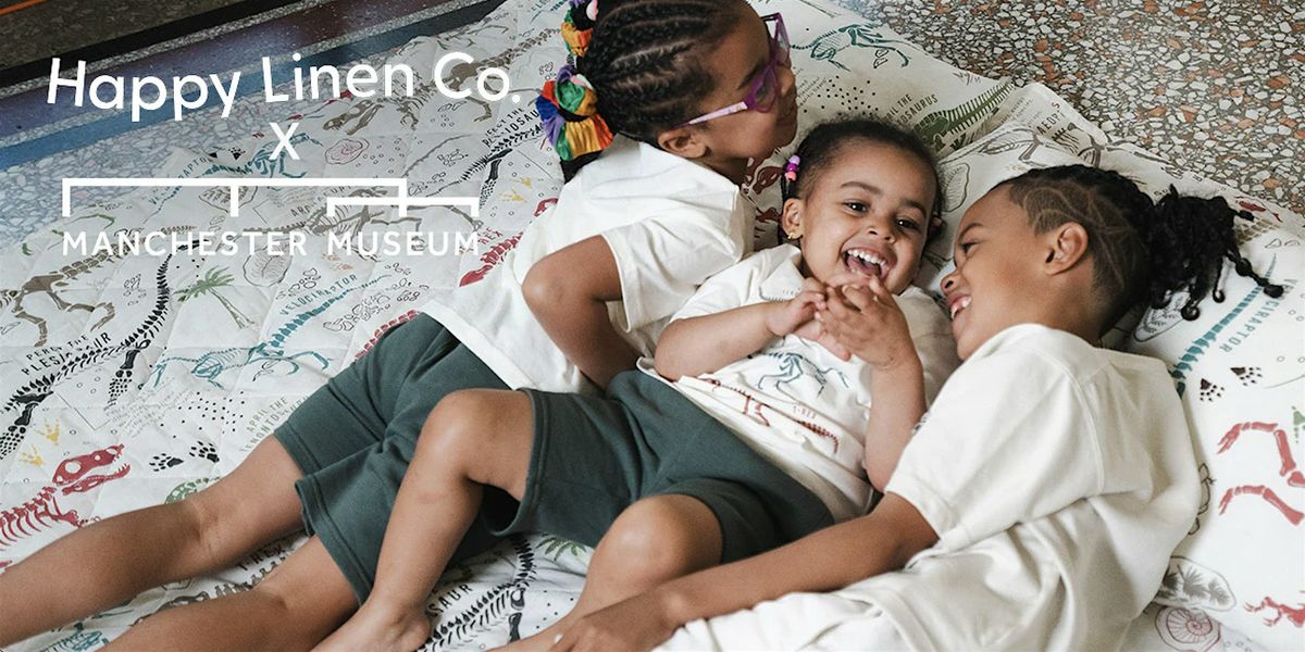 Dino Slumber Party with Happy Linen Co.