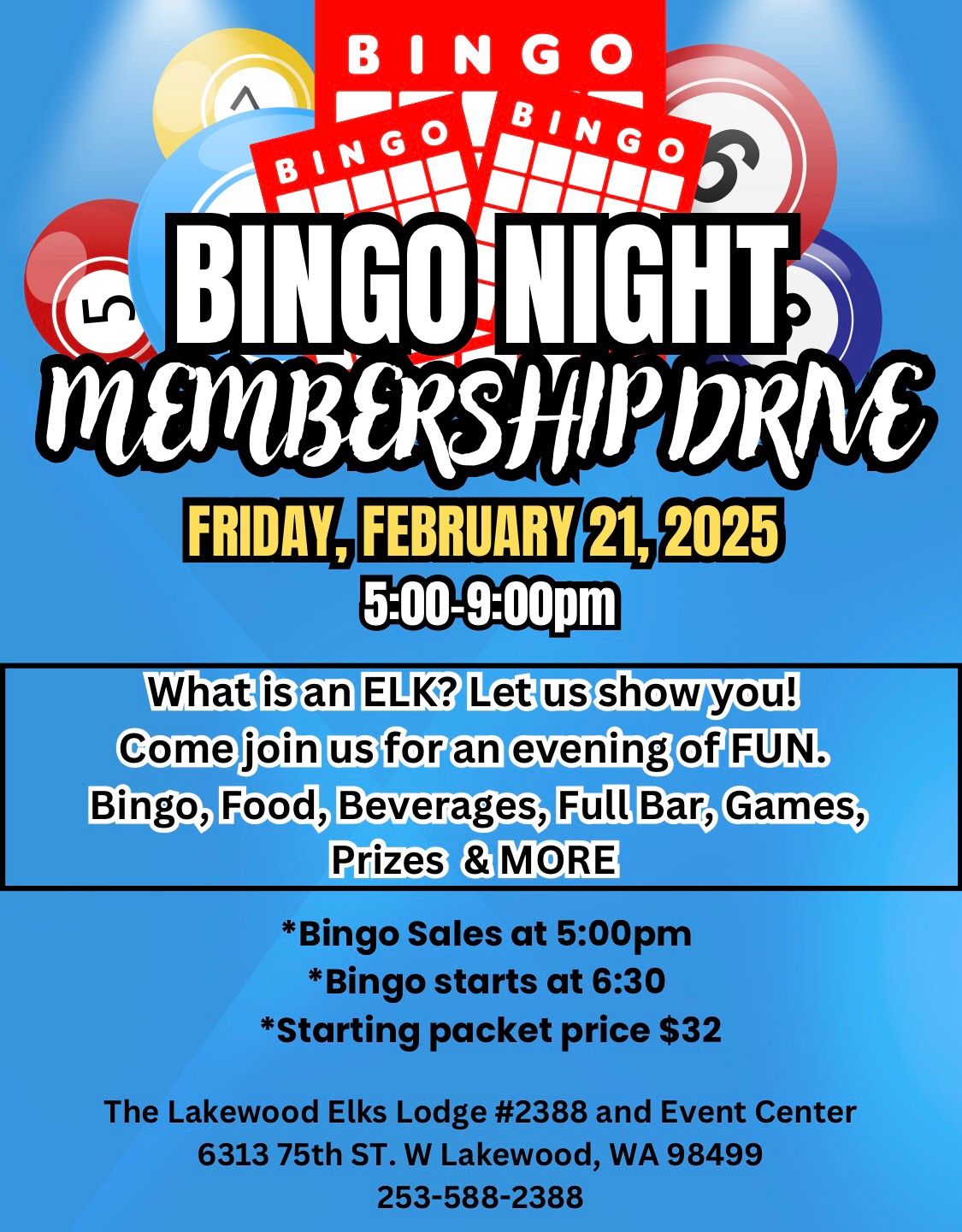 Bingo Night Membership Drive