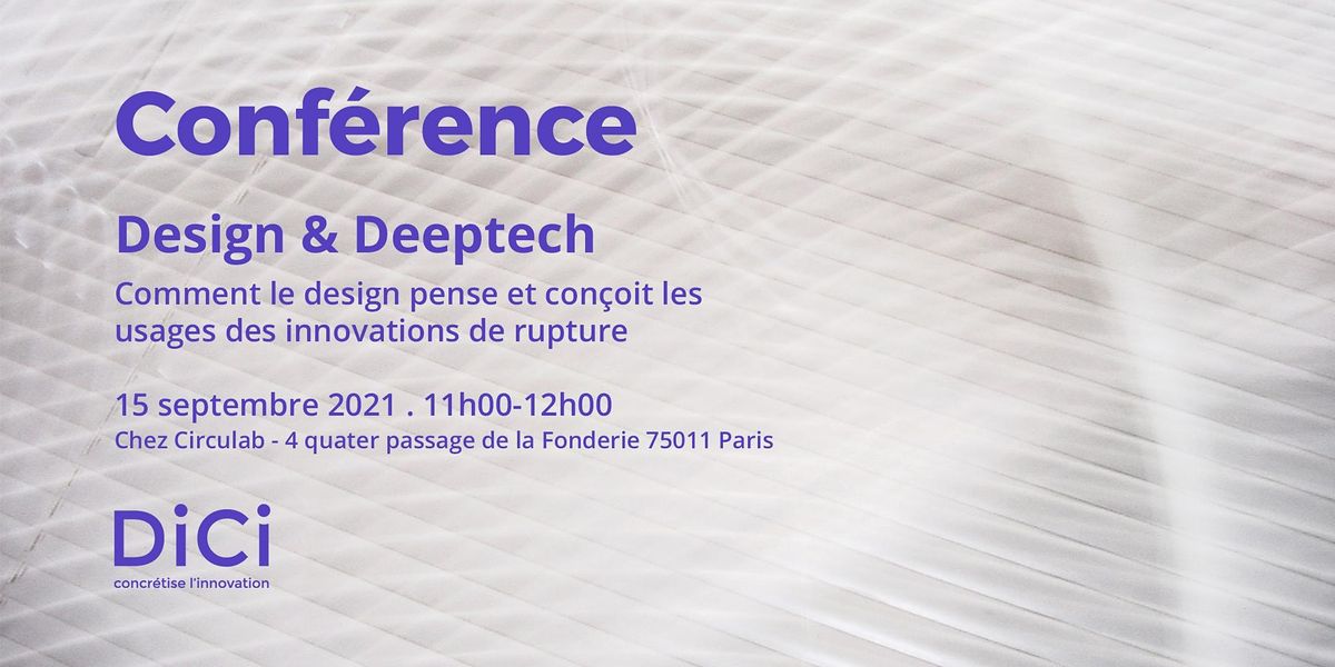Conf\u00e9rence - Design & Deeptech