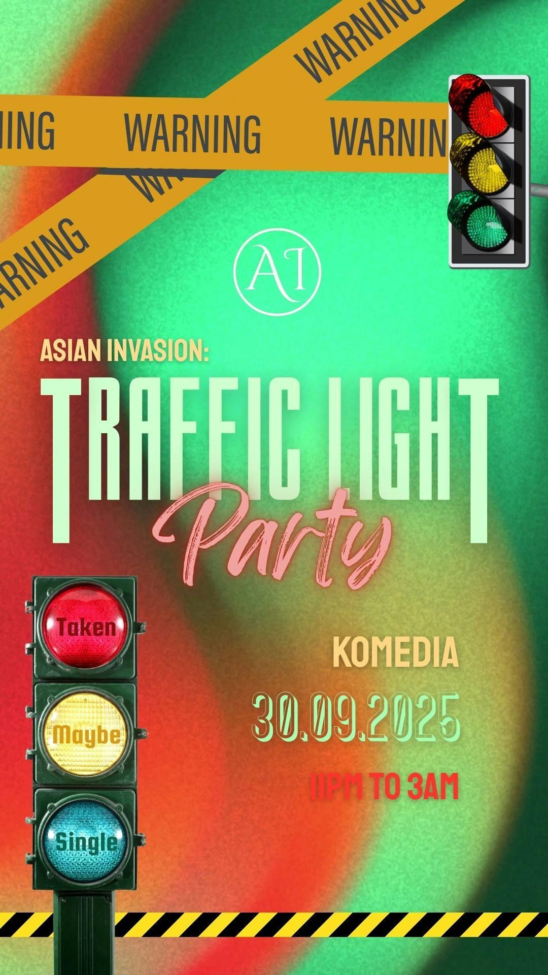 Bath: Asian Invasion Traffic Light Party