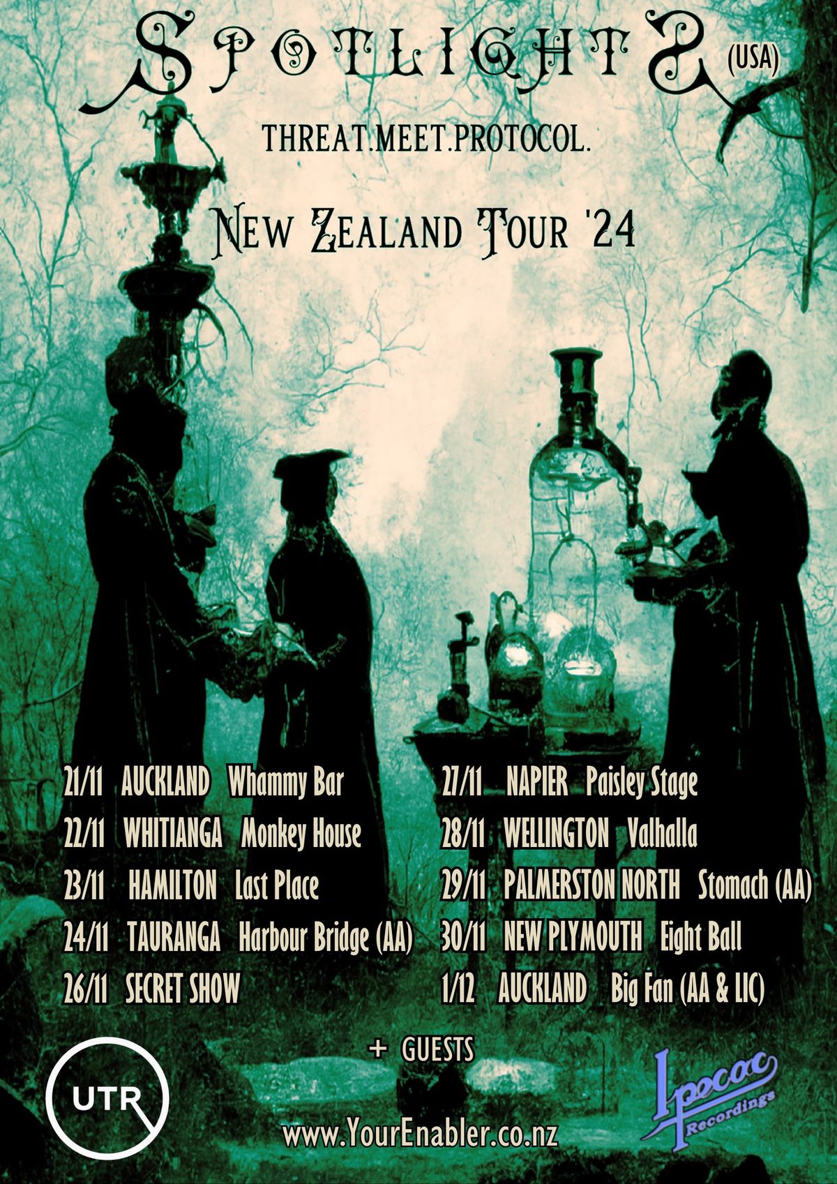 Spotlights (Ipecac Records) NZ Tour - The Stomach, Palmerston North