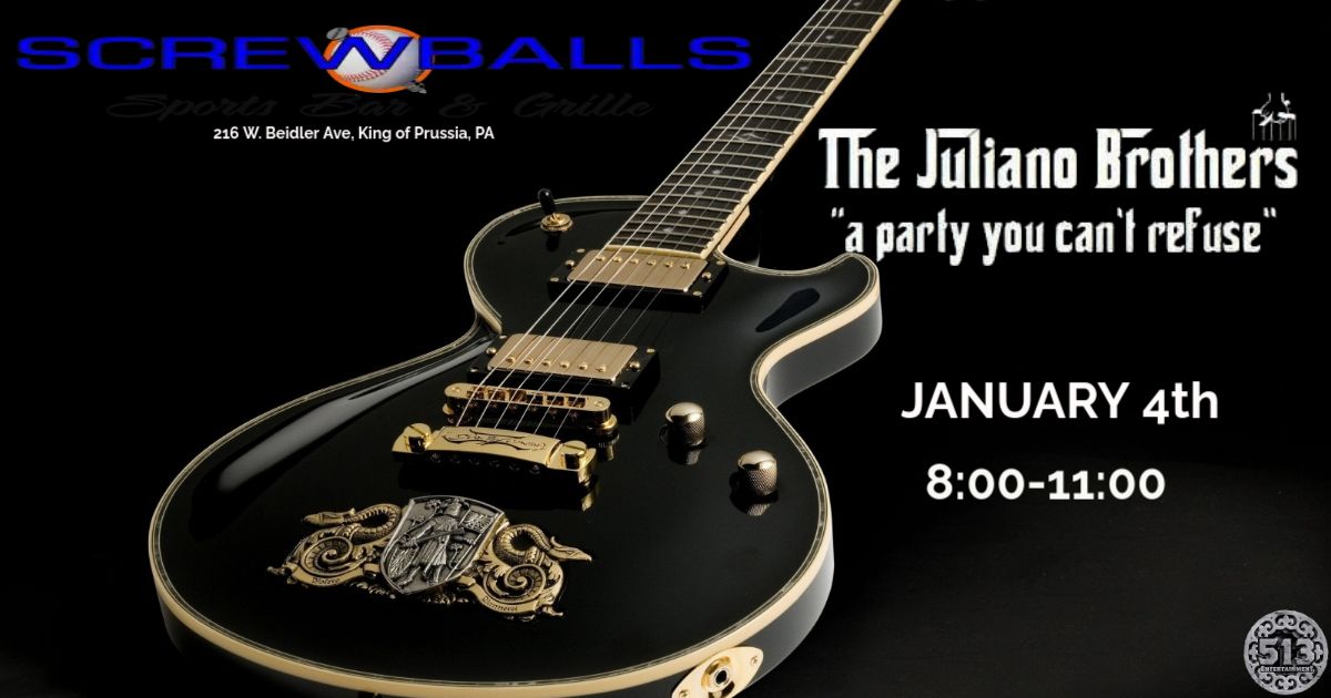 We are excited to welcome the return of The Juliano Brothers to Screwballs!