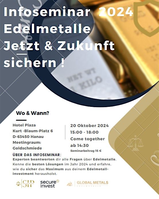 Infoseminar Edelmetalle & Karriere mit Zukunft