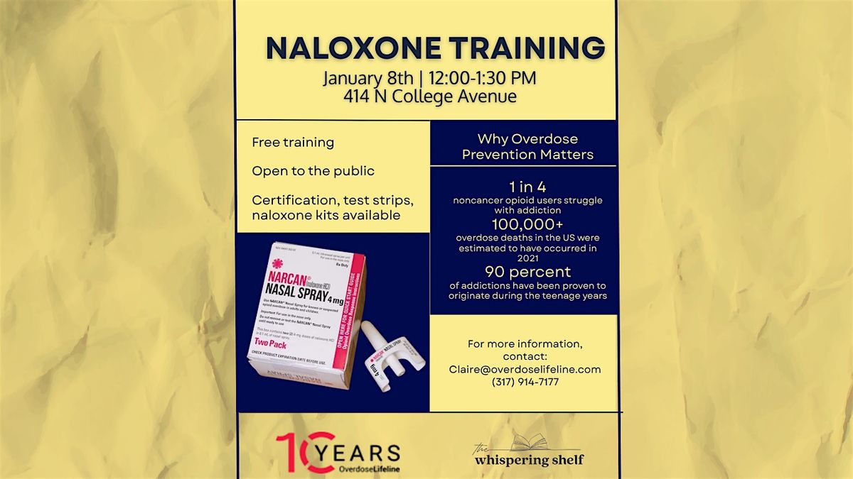 FREE Naloxone Training at The Whispering Shelf
