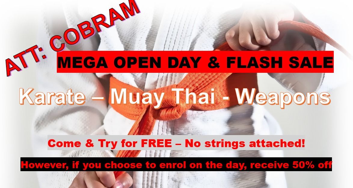 COBRAM | MEGA OPEN DAY & FLASH SALE