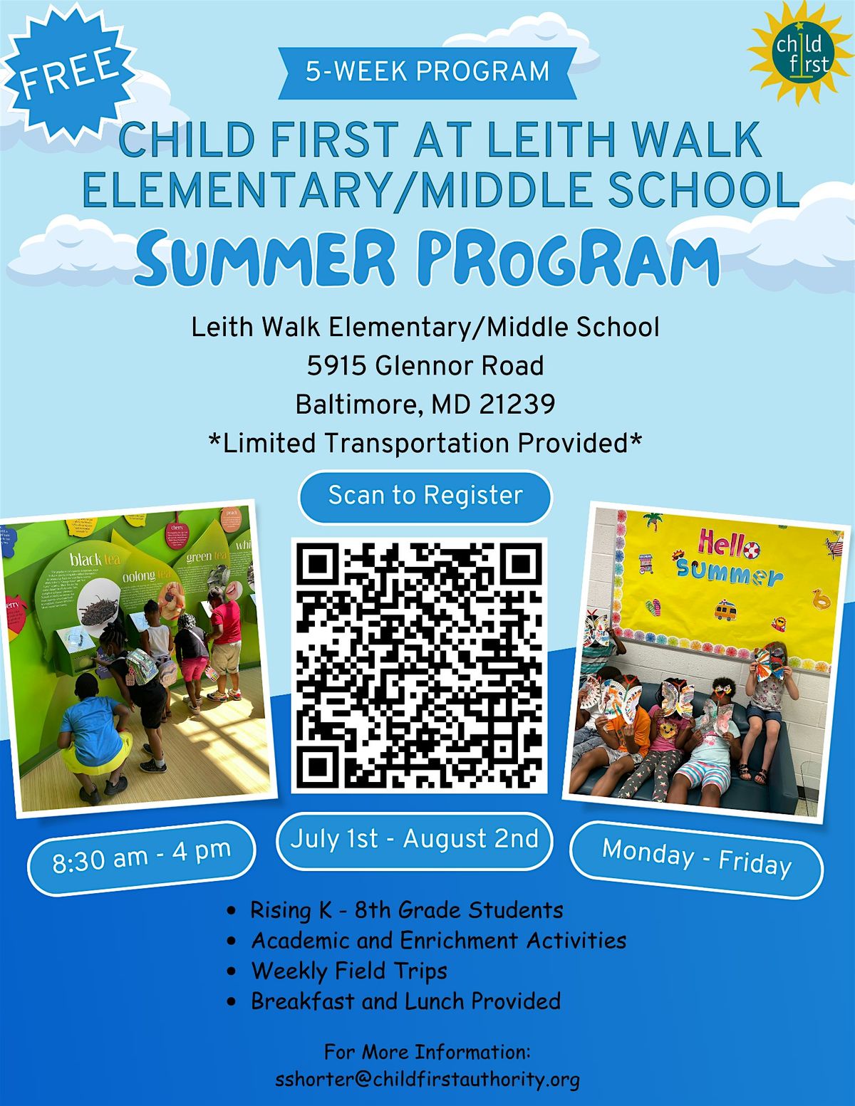 2024 Child First Authority Summer Enrichment Program