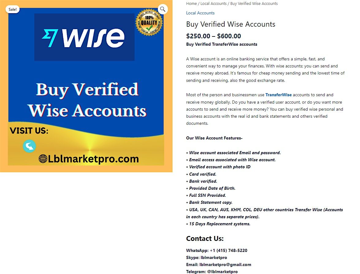 Buy Verified Wise Accounts