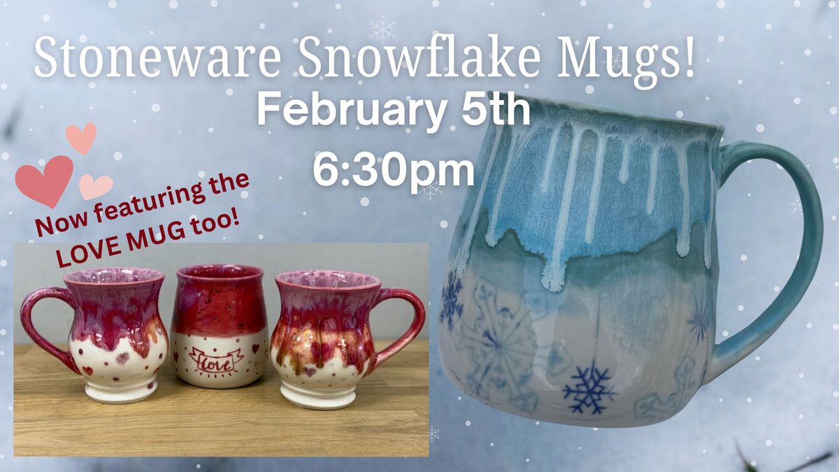 Stoneware Snowflake Mugs!