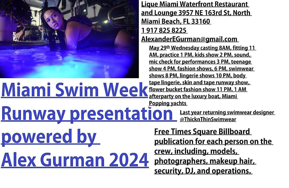 Miami Swim Week Fashion presentation by Gurman at Lique