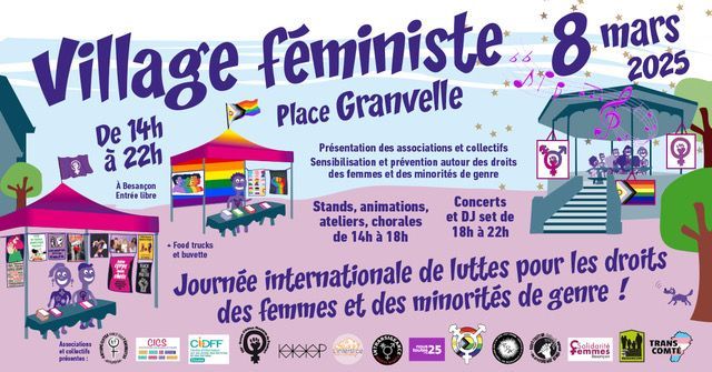 Village associatif pour la journ\u00e9e internationale des droits des femmes et minorit\u00e9s de genre