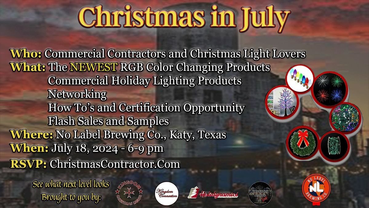 Christmas in July (No Label Brewing) Networking Event