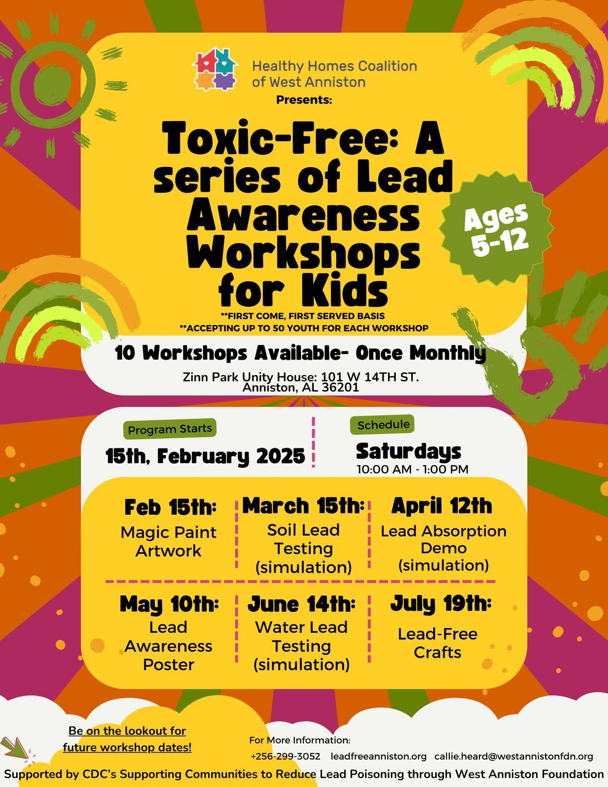 Toxic- Free: A series of Lead Awareness Workshops (YOUTH 5-12)