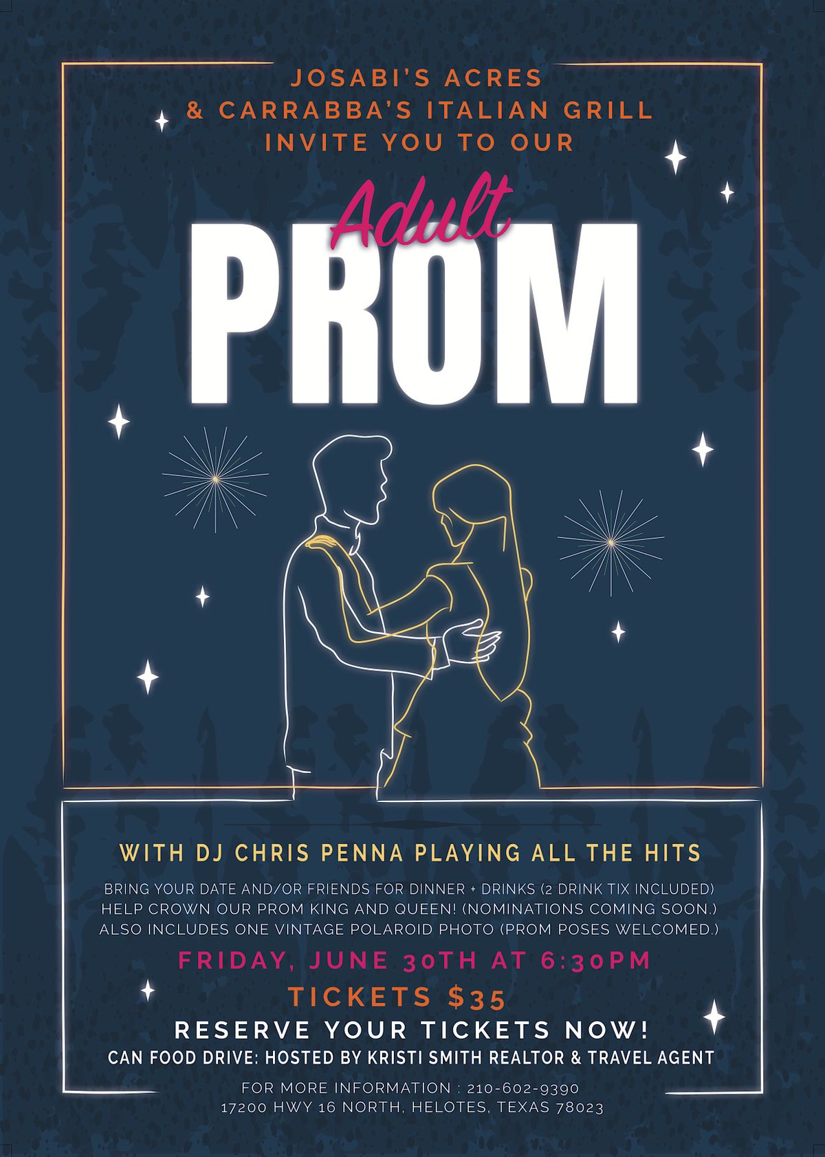 Adult Prom by Josabi's Acres & Carrabba's Italian Grill (San Antonio)