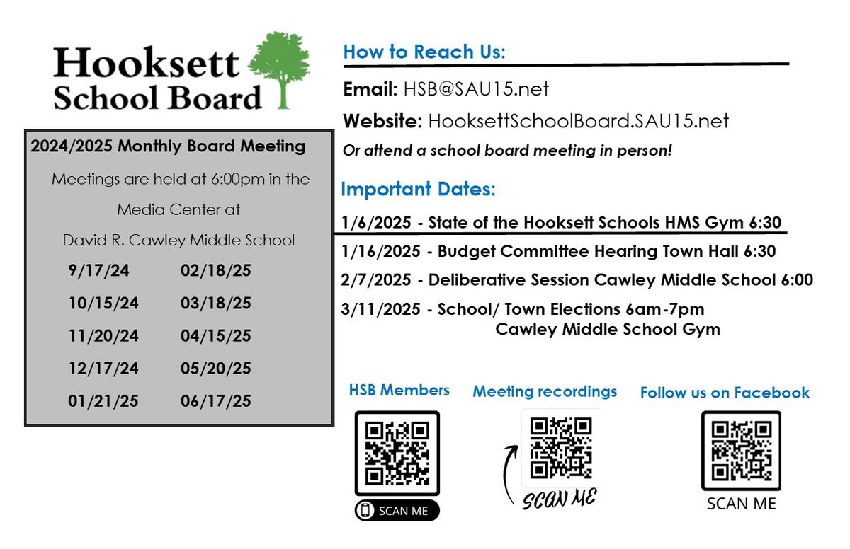 Hooksett School District Deliberative Session 