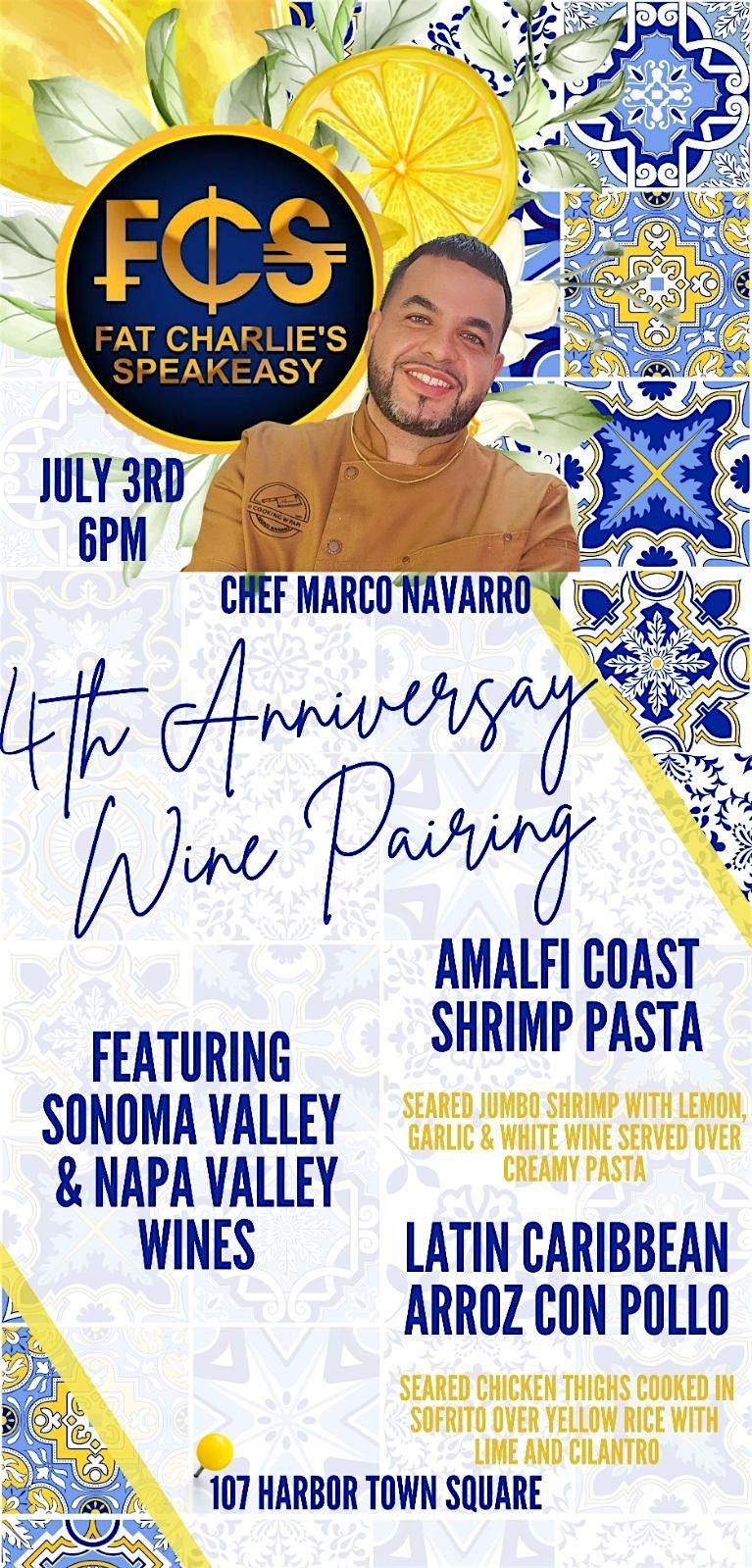FCS 4th Anniversary Wine Tasting with Chef Marco
