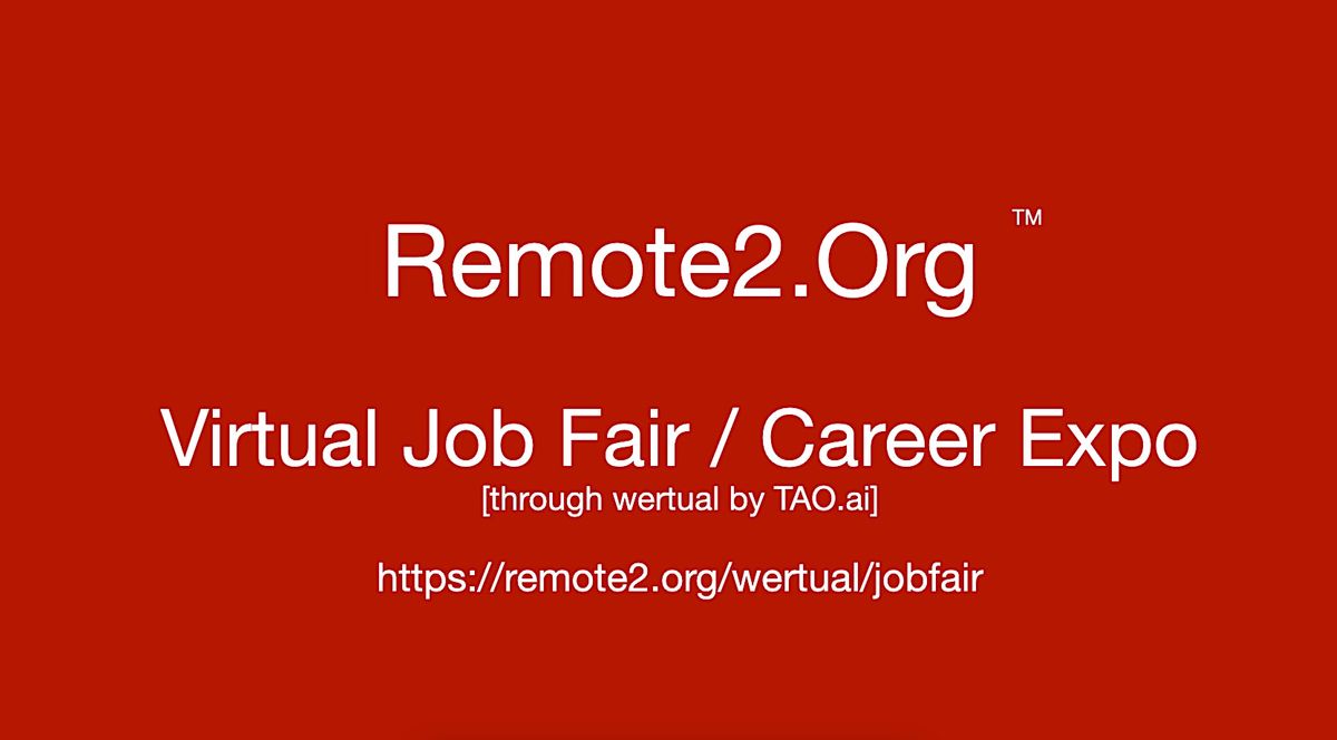 #Remote2dot0 Virtual Job Fair \/ Career Expo Event #SFO