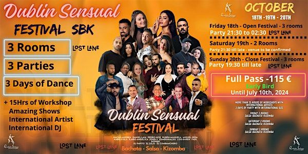 DUBLIN SENSUAL FESTIVAL SBK  2024 - OCTUBRE 18th-19th-20th