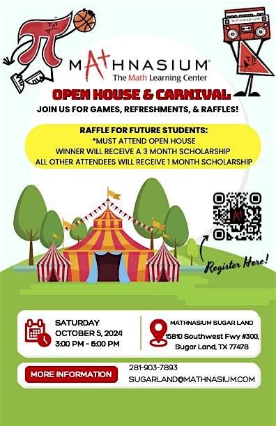 Mathnasium of Sugar Land- BTS Open House Carnival!!!