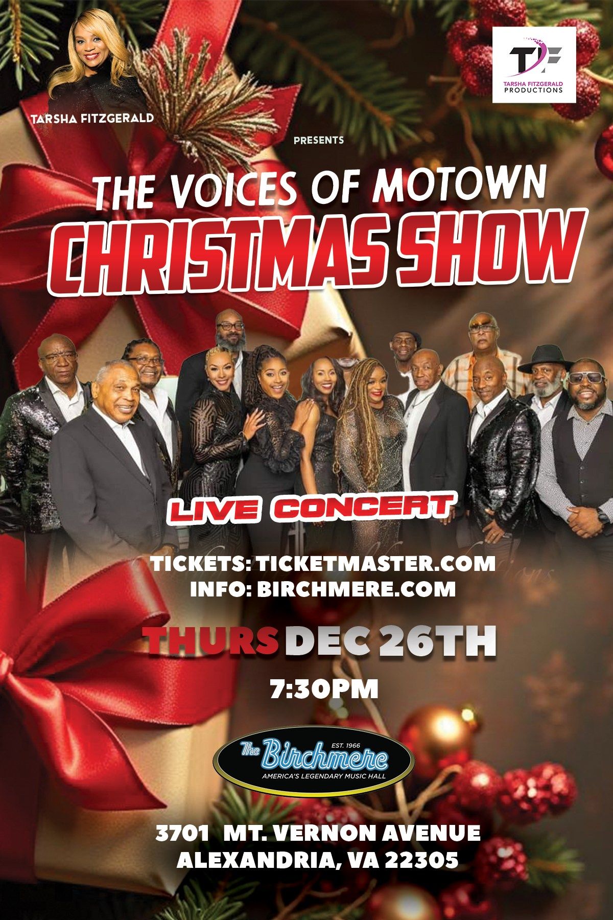 Tarsha Fitzgerald Presents: VOICES OF MOTOWN Christmas Concert!