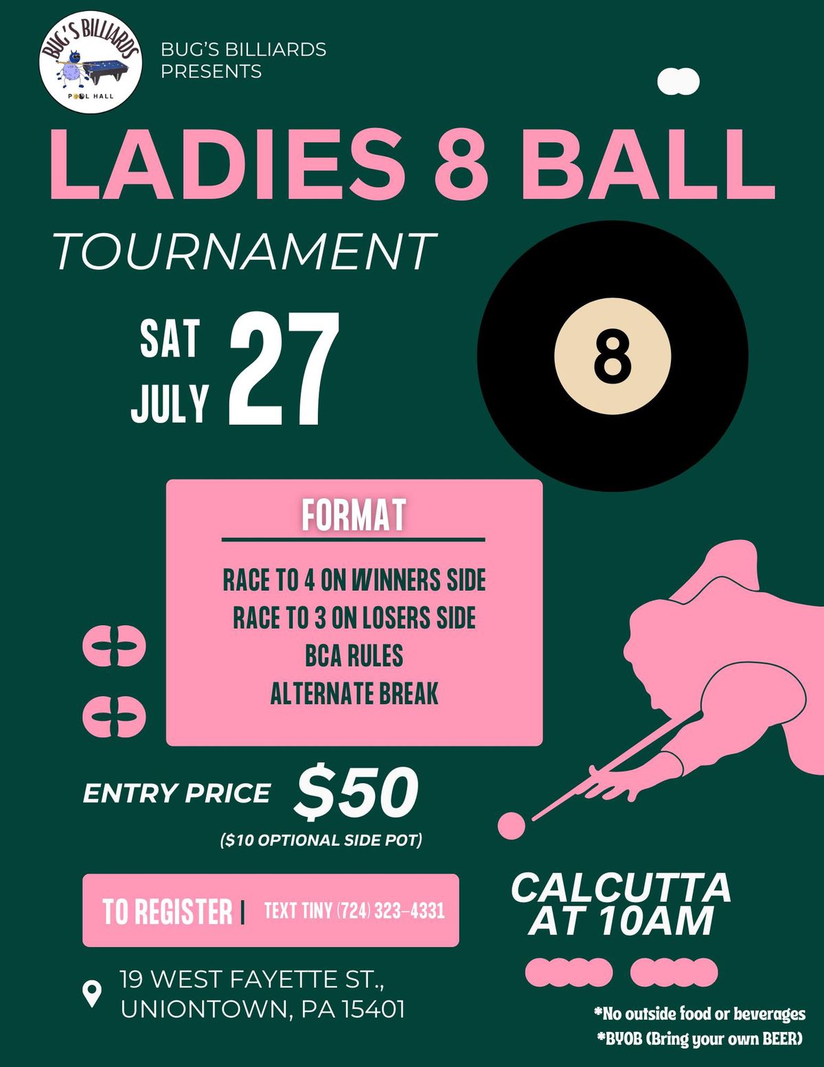 Ladies 8 Ball Tournament