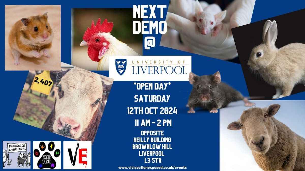 Anti-Vivisection Protest - Open Day - University of Liverpool