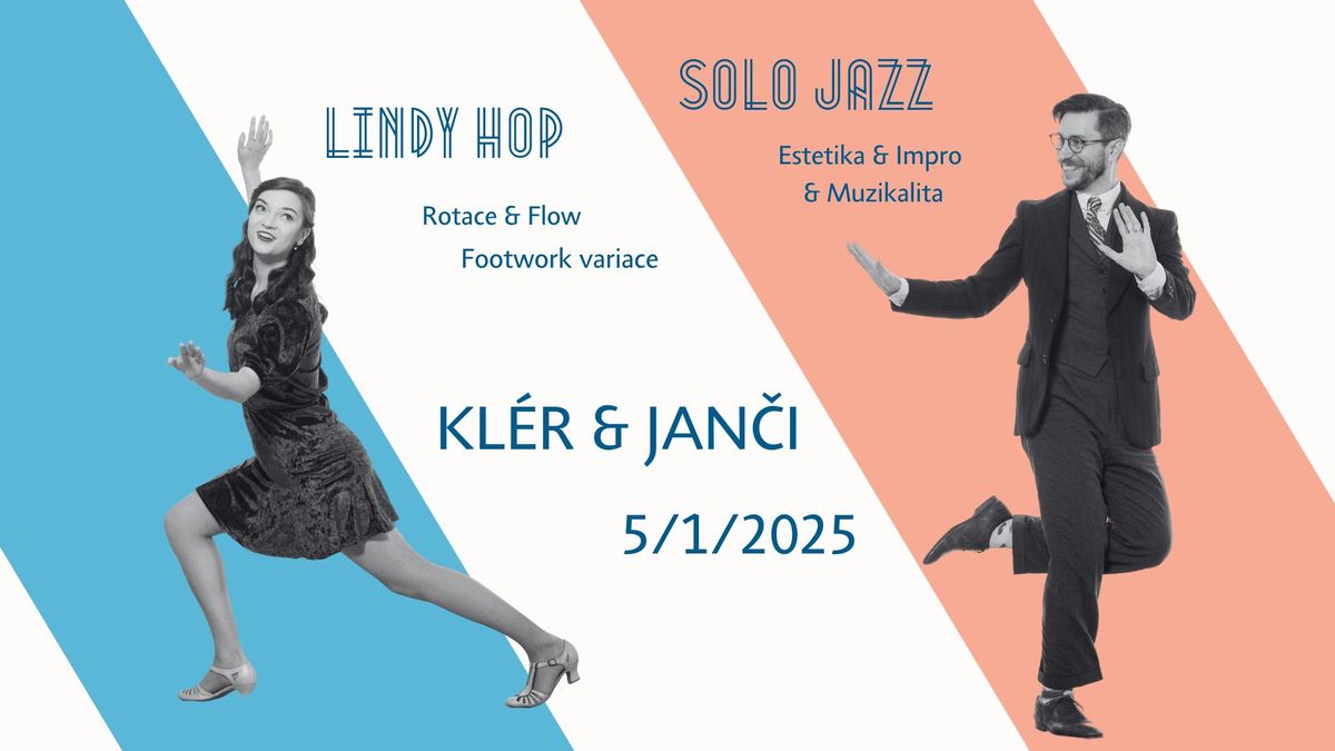 Lindy hop & solo jazz workshop s Kl\u00e9r & Jan\u010dim (SK)