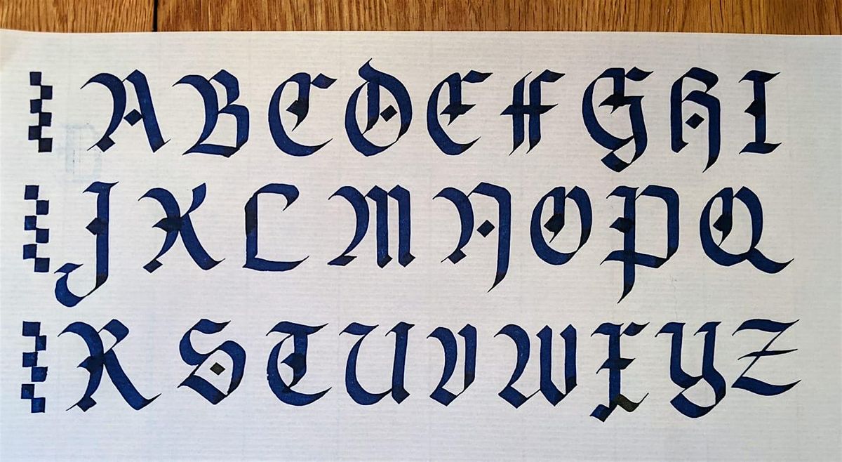 Modified Old English Calligraphy, Busy Nothings Coffee Company, Newport ...