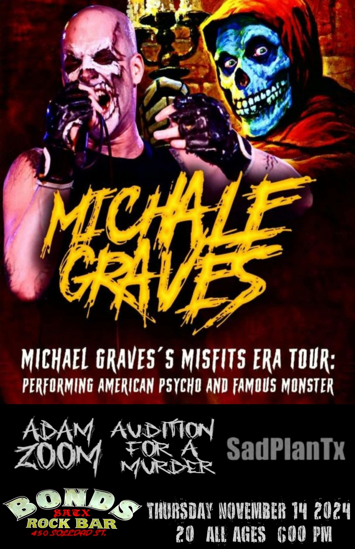 Michale Graves(former Misfits Vocalist) Live at Bonds Rock Bar