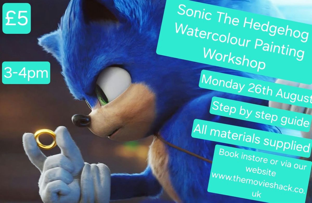 Sonic the Hedgehog Watercolour Painting Session