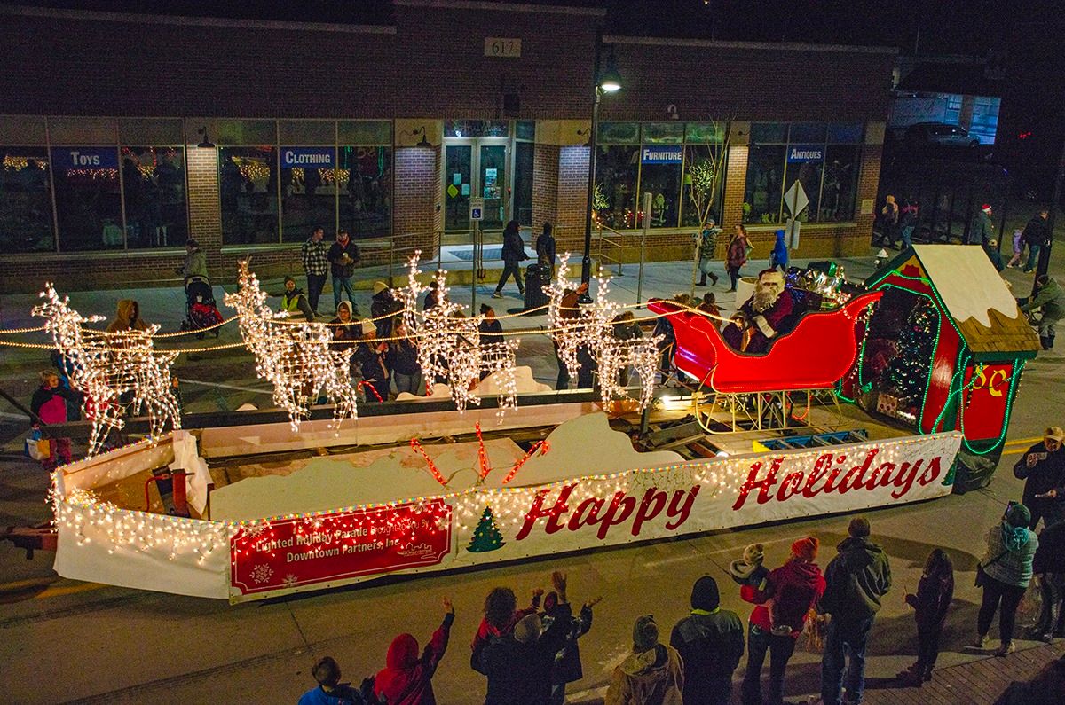 Lighted Holiday Parade in Downtown Burlington