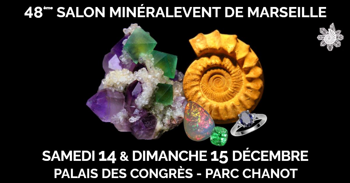 48\u00e8me Salon Min\u00e9ralEvent Marseille - Min\u00e9raux, Fossiles, Gemmes, Bijoux, Cristal & Bien-\u00eatre