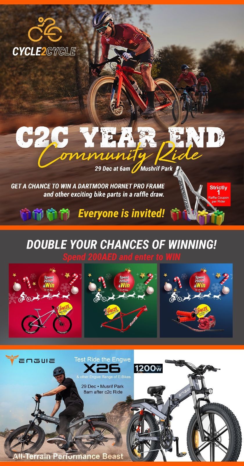 C2C End of Year Ride and Giveaway