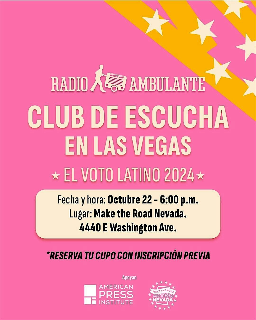 Club de Escucha de Radio Ambulante en Las Vegas: El voto latino 2024