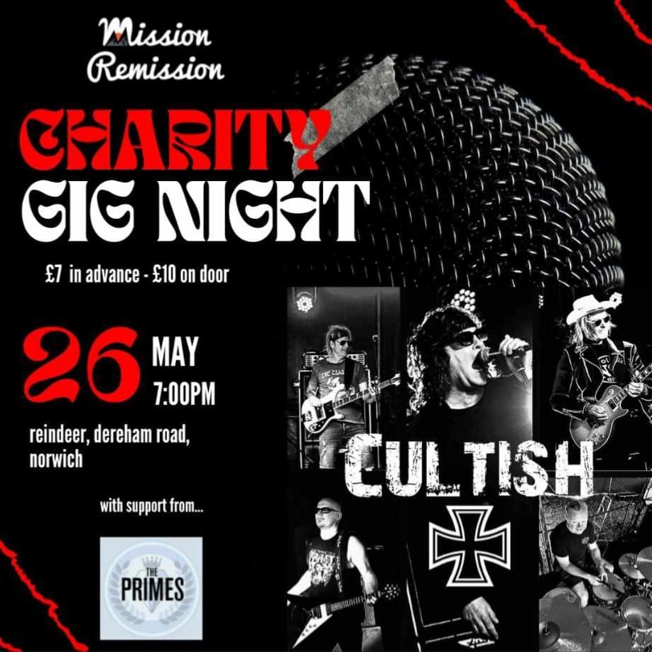 Mission Remission Charity Event Night Live Cultish with the Primes