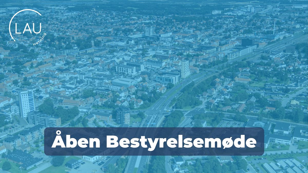 \u00c5ben bestyrelsesm\u00f8de med hygge og spisning