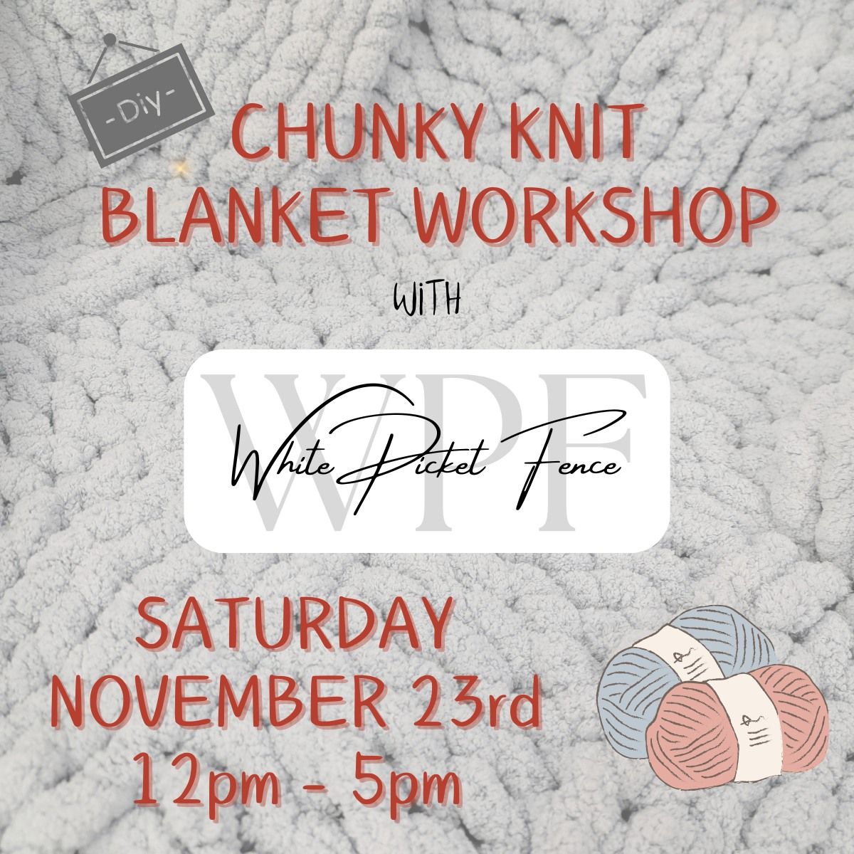 Chunky Knit Blanket Workshop ~ 11\/23\/2024