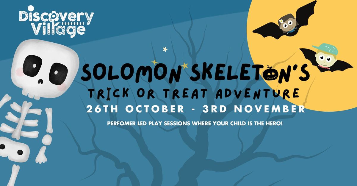 Solomon Skeleton's trick or treat adventure at Discovery Village